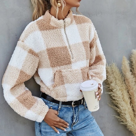 Teddy pullover sweater cropped size S - Picture 1 of 2